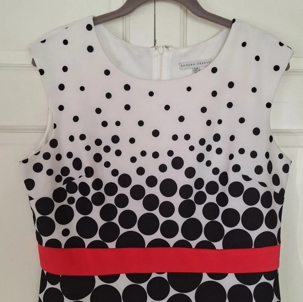 Sandra Darren fit & flare polka dot dress - Picture 2 of 6